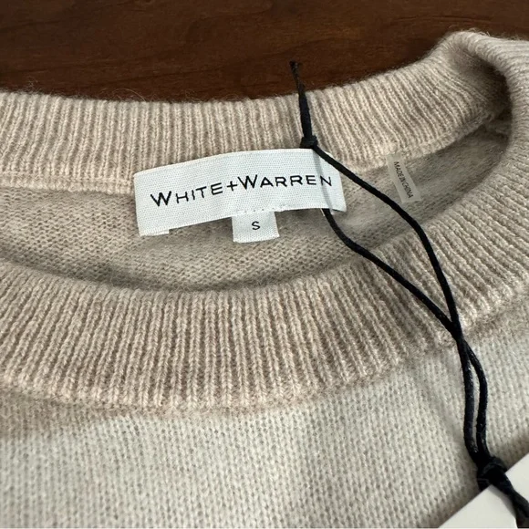 White + Warren Sailboat Stripe Cashmere Crewneck sweater Size small - Picture 2 of 8